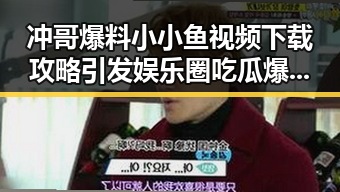 冲哥爆料小小鱼视频下载攻略引发娱乐圈吃瓜爆料配乐热潮