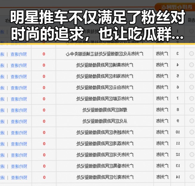 明星推车不仅满足了粉丝对时尚的追求，也让吃瓜群众第一时间掌握实锤真相